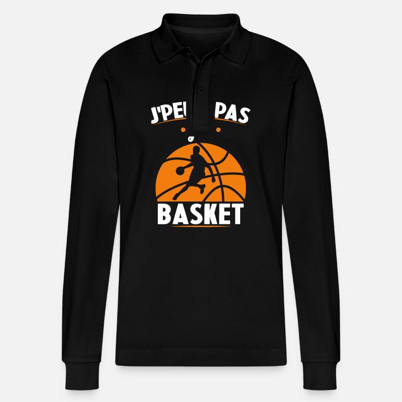 J'peux pas j'ai basket - Polo à manches longues bio PREPSTER Stanley/Stella Unisexe - noir