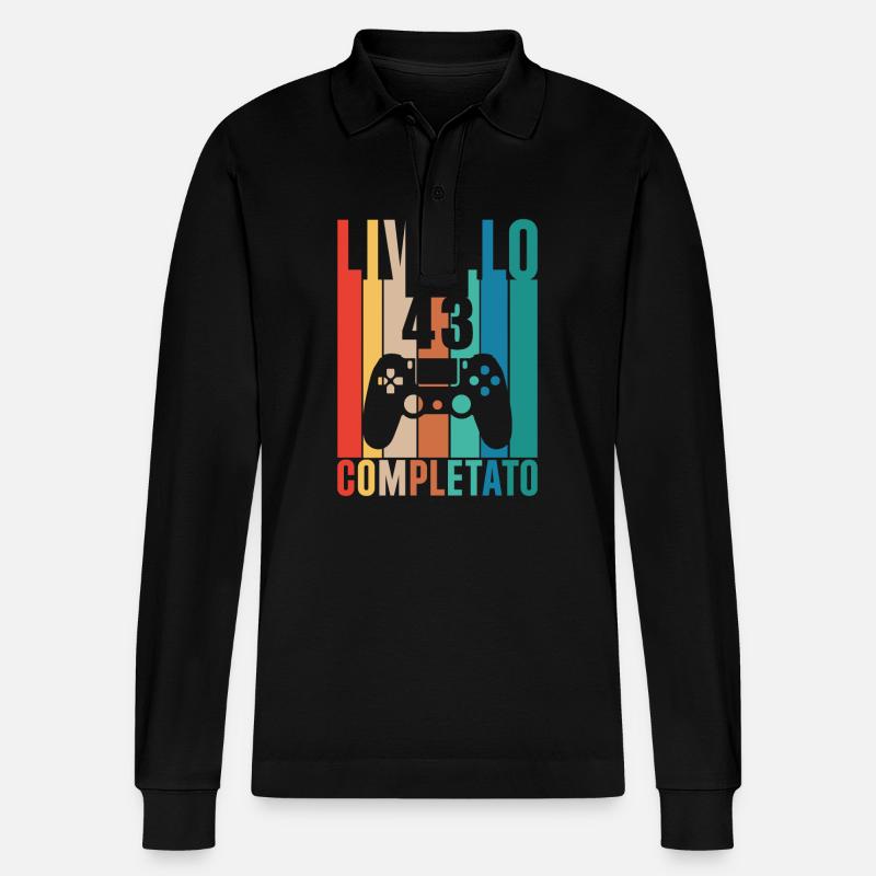 Stufe 43 - Stanley/Stella Unisex Bio-Langarm-Poloshirt Prepster - Schwarz