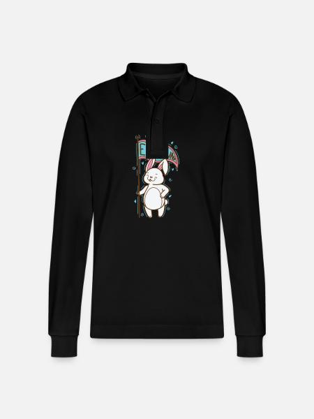Egg Hunt Easter Easter Eggs - Stanley/Stella Organic Unisex Long-Sleeved Polo Shirt Prepster - black