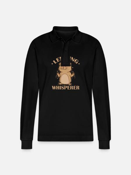 Lemming Whisperer Rodent - Stanley/Stella Organic Unisex Long-Sleeved Polo Shirt Prepster - black