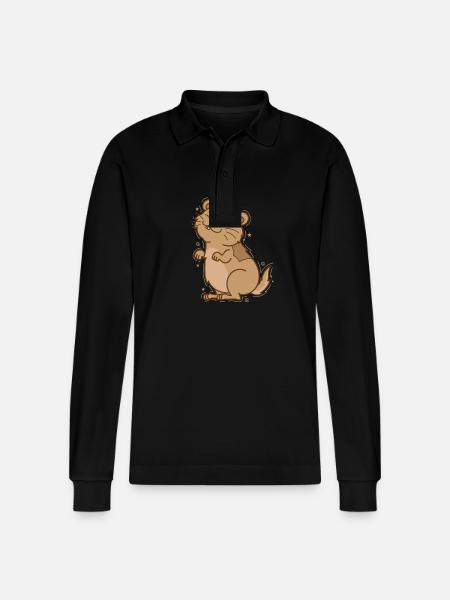 Lemming overconfidence - Stanley/Stella Organic Unisex Long-Sleeved Polo Shirt Prepster - black