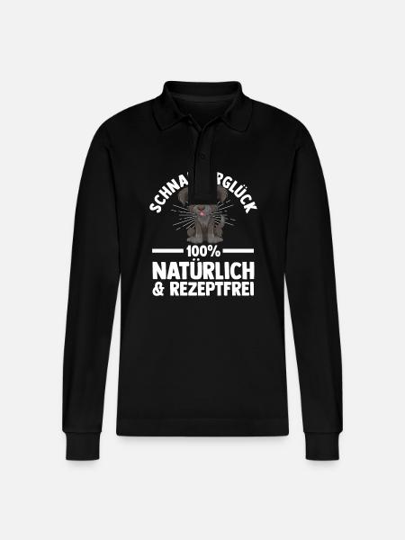 Giant Schnauzer Dog Schnauzer - Stanley/Stella Organic Unisex Long-Sleeved Polo Shirt Prepster - black