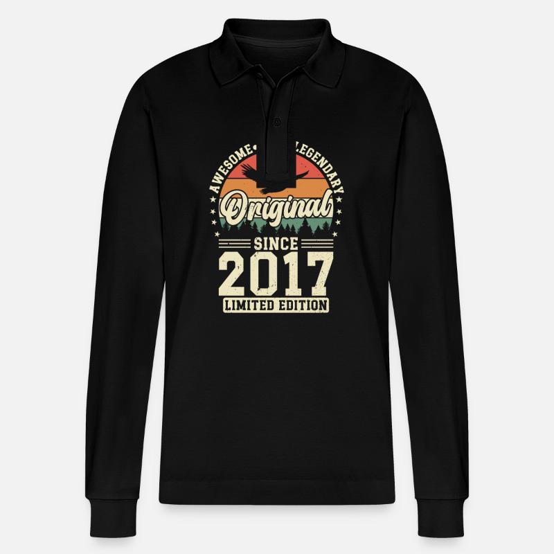 Années d'élégance 2017 - Polo à manches longues bio PREPSTER Stanley/Stella Unisexe - noir