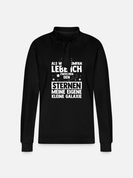 Astrology, Astrologer, Astronaut, Universe, Space - Stanley/Stella Organic Unisex Long-Sleeved Polo Shirt Prepster - black