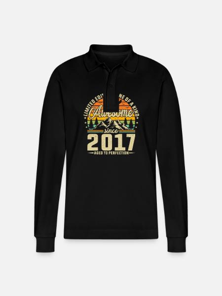 Creative artworks in 2017 - Stanley/Stella Organic Unisex Long-Sleeved Polo Shirt Prepster - black