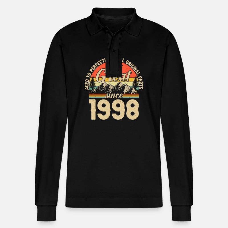 1998 Limited Edition - Polo à manches longues bio PREPSTER Stanley/Stella Unisexe - noir