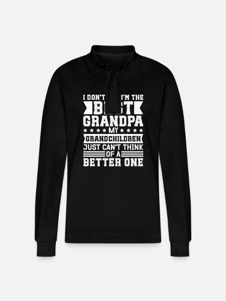 Opa Geschenke Bester Opa Geschenkidee - Stanley/Stella Unisex Bio-Langarm-Poloshirt Prepster - Schwarz