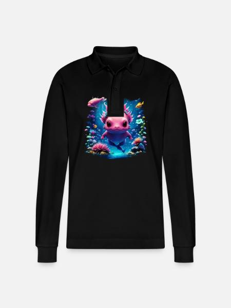 axolotl - Polo à manches longues bio PREPSTER Stanley/Stella Unisexe - noir