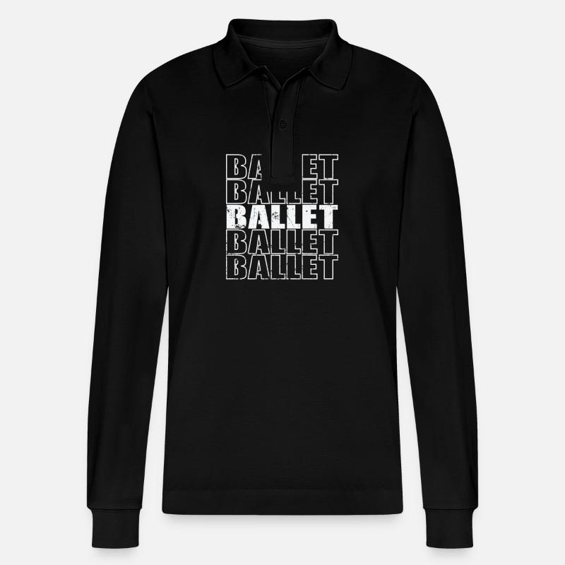 Ballet Training - Stanley/Stella Unisex Bio-Langarm-Poloshirt Prepster - Schwarz