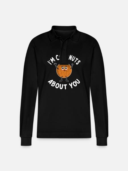 I'm Coconuts About You - Stanley/Stella Organic Unisex Long-Sleeved Polo Shirt Prepster - black