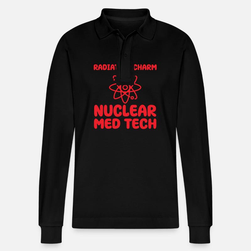 Technologue en médecine nucléaire Humour - Polo à manches longues bio PREPSTER Stanley/Stella Unisexe - noir