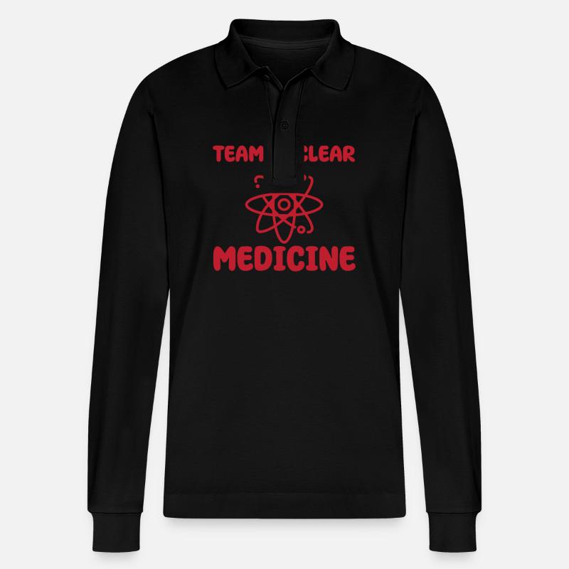 Team Nuklearmedizinischer Technologe - Stanley/Stella Unisex Bio-Langarm-Poloshirt Prepster - Schwarz