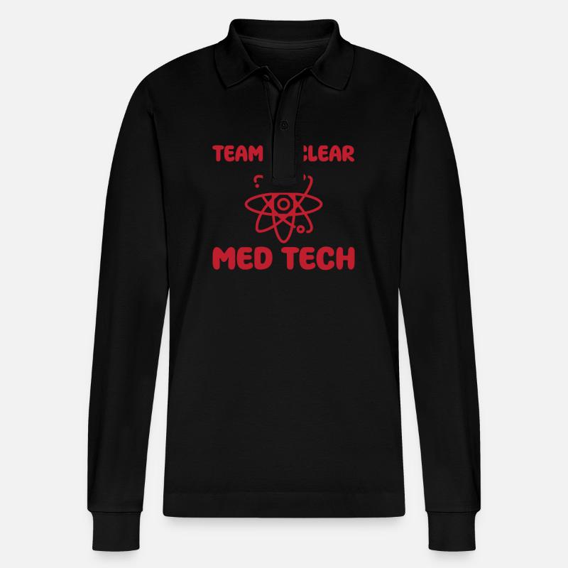Équipe Technologue en médecine nucléaire - Polo à manches longues bio PREPSTER Stanley/Stella Unisexe - noir