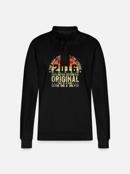 Millésime Légende 2016 - Polo à manches longues bio PREPSTER Stanley/Stella Unisexe - noir