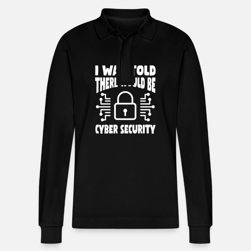 Cyber Best PrCyber Security T-shirt - Stanley/Stella Unisex Bio-Langarm-Poloshirt Prepster - Schwarz