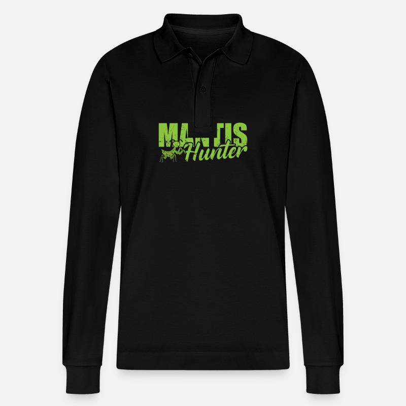 Mantis Hunter - Stanley/Stella Unisex Bio-Langarm-Poloshirt Prepster - Schwarz