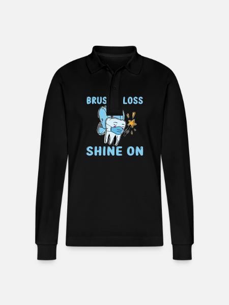 Cute Dentist Shirt Kids - Stanley/Stella Organic Unisex Long-Sleeved Polo Shirt Prepster - black
