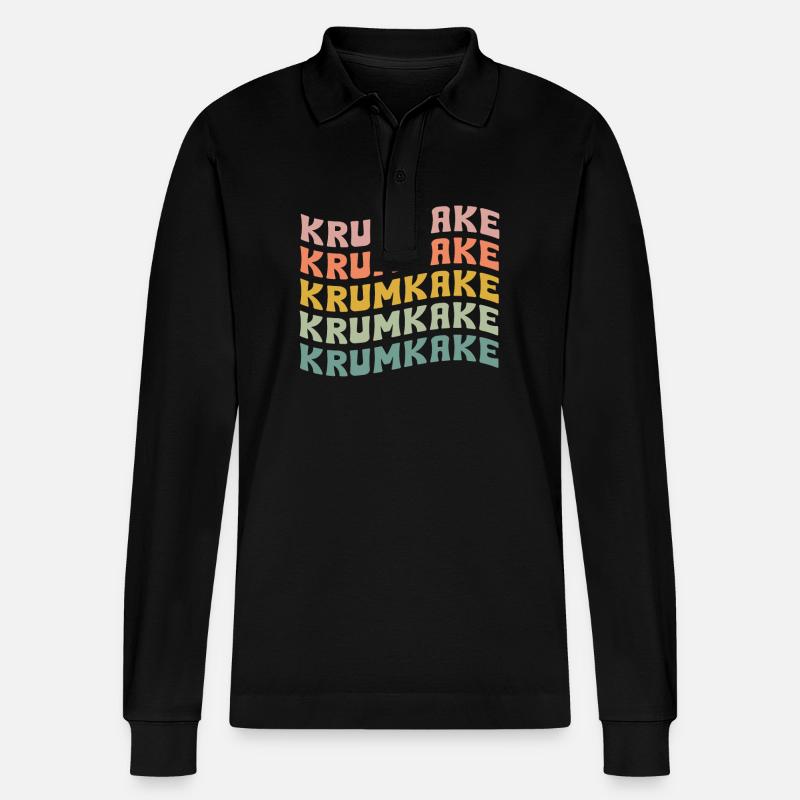 Krumkake - Polo à manches longues bio PREPSTER Stanley/Stella Unisexe - noir