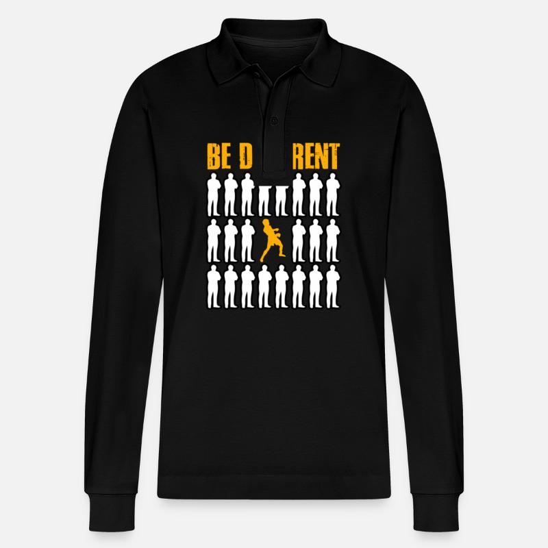 Sei anders Boxen - Stanley/Stella Unisex Bio-Langarm-Poloshirt Prepster - Schwarz