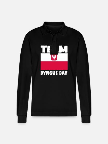 Team Dyngus Day - Stanley/Stella Organic Unisex Long-Sleeved Polo Shirt Prepster - black