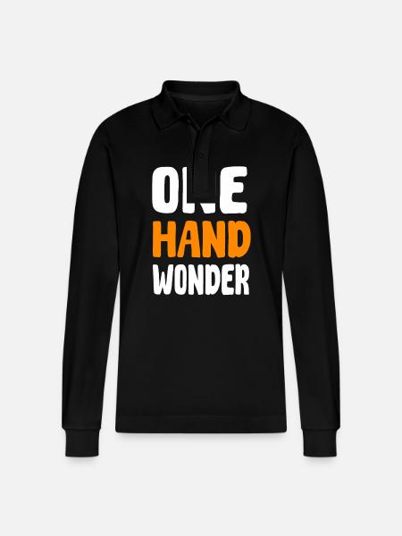 Hand amputee - Stanley/Stella Organic Unisex Long-Sleeved Polo Shirt Prepster - black