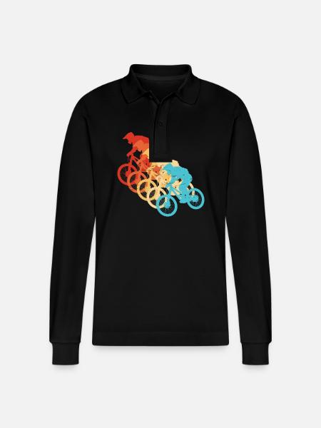 Cyclisme Homme VTT Vététistes - Polo à manches longues bio PREPSTER Stanley/Stella Unisexe - noir
