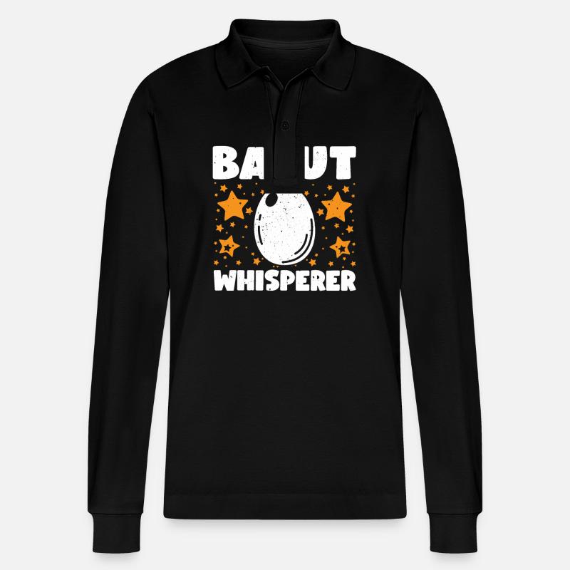 Balut Flüsterer - Stanley/Stella Unisex Bio-Langarm-Poloshirt Prepster - Schwarz