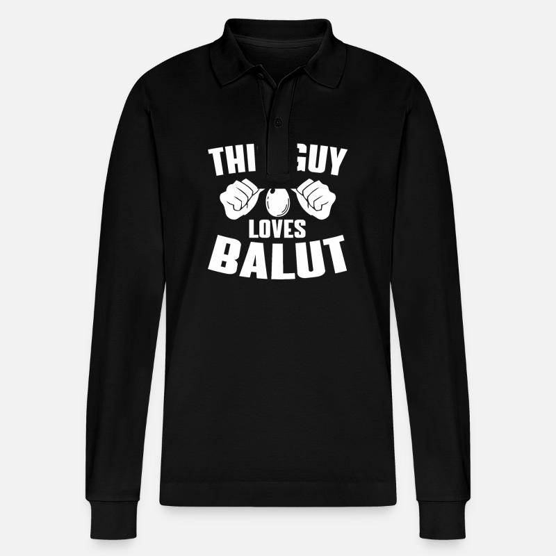 Balut Humor - Stanley/Stella Unisex Bio-Langarm-Poloshirt Prepster - Schwarz