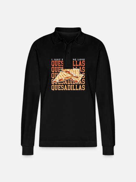 Quesadilla Tortillas Quesadillas Gift - Stanley/Stella Organic Unisex Long-Sleeved Polo Shirt Prepster - black
