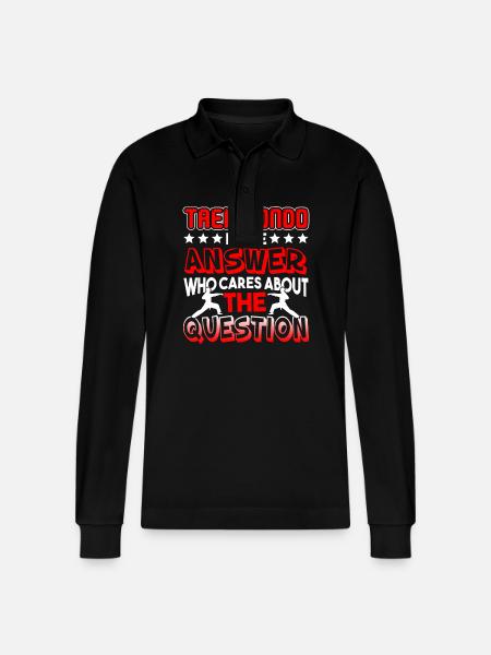 Taekwondo Taekwondo Is The Answer - Stanley/Stella Organic Unisex Long-Sleeved Polo Shirt Prepster - black