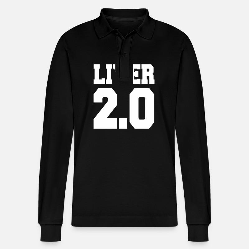 Leber 2.0 - Stanley/Stella Unisex Bio-Langarm-Poloshirt Prepster - Schwarz