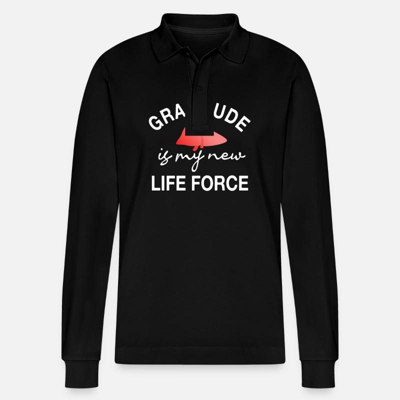 Pflege nach einer LebeLebertransplantation - Stanley/Stella Unisex Bio-Langarm-Poloshirt Prepster - Schwarz