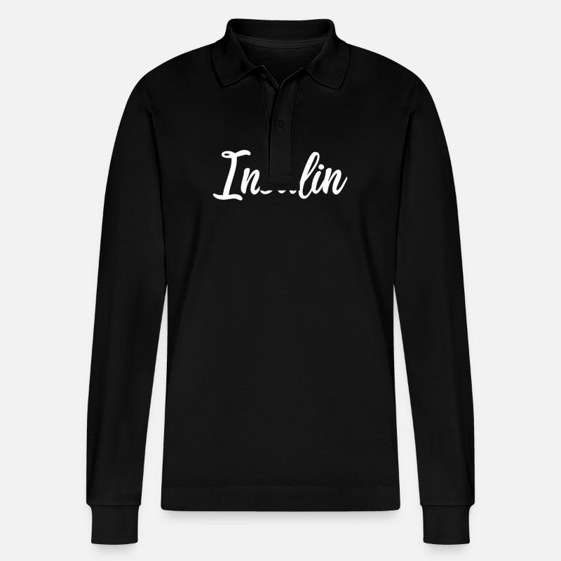 Insulin - Stanley/Stella Unisex Bio-Langarm-Poloshirt Prepster - Schwarz