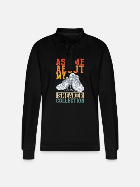 Sneakerhead Sneaker Collector - Stanley/Stella Organic Unisex Long-Sleeved Polo Shirt Prepster - black