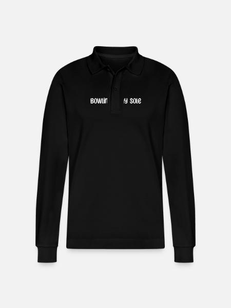 Bowling - Bowling - my sole goal - Stanley/Stella Organic Unisex Long-Sleeved Polo Shirt Prepster - black