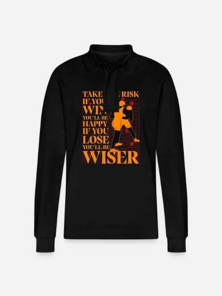Wrestling - Stanley/Stella Organic Unisex Long-Sleeved Polo Shirt Prepster - black