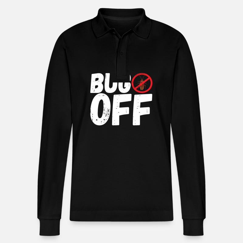 Schädlingsbekämpfung Kammerjäger - Stanley/Stella Unisex Bio-Langarm-Poloshirt Prepster - Schwarz