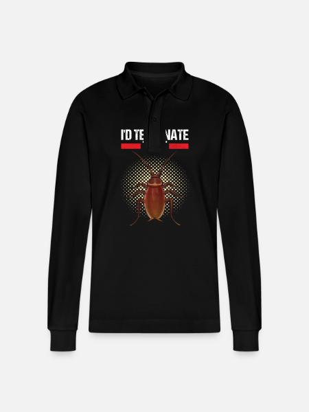 Pest Control Exterminator - Stanley/Stella Organic Unisex Long-Sleeved Polo Shirt Prepster - black