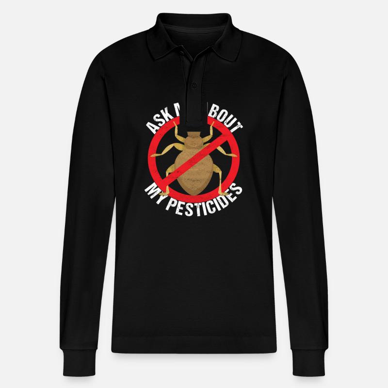 Schädlingsbekämpfung Kammerjäger - Stanley/Stella Unisex Bio-Langarm-Poloshirt Prepster - Schwarz