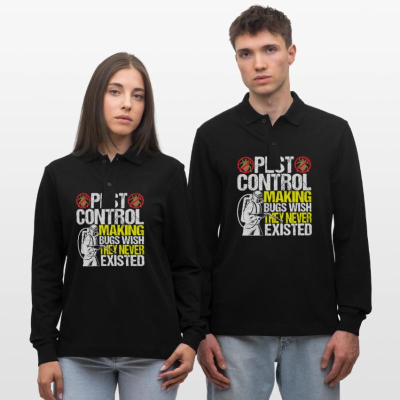 Schädlingsbekämpfung Kammerjäger Stanley/Stella Unisex Bio-Langarm-Poloshirt Prepster