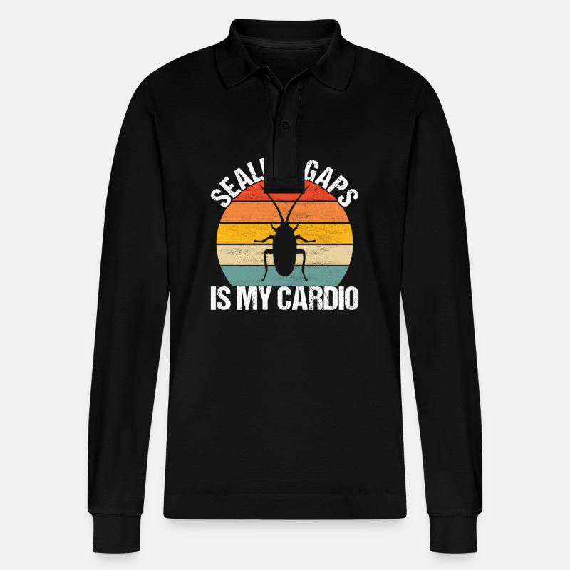 Schädlingsbekämpfung Kammerjäger - Stanley/Stella Unisex Bio-Langarm-Poloshirt Prepster - Schwarz