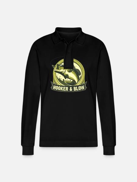 Hookers and Blow - Stanley/Stella Organic Unisex Long-Sleeved Polo Shirt Prepster - black
