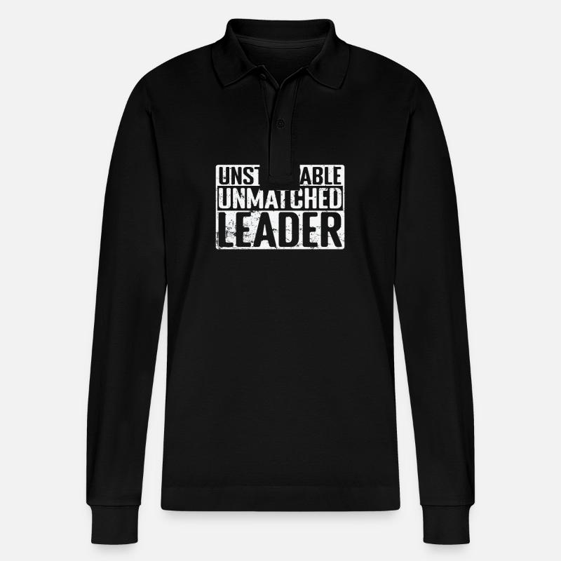 Unstoppable, Unmatched Leader - Stanley/Stella Unisex Bio-Langarm-Poloshirt Prepster - Schwarz