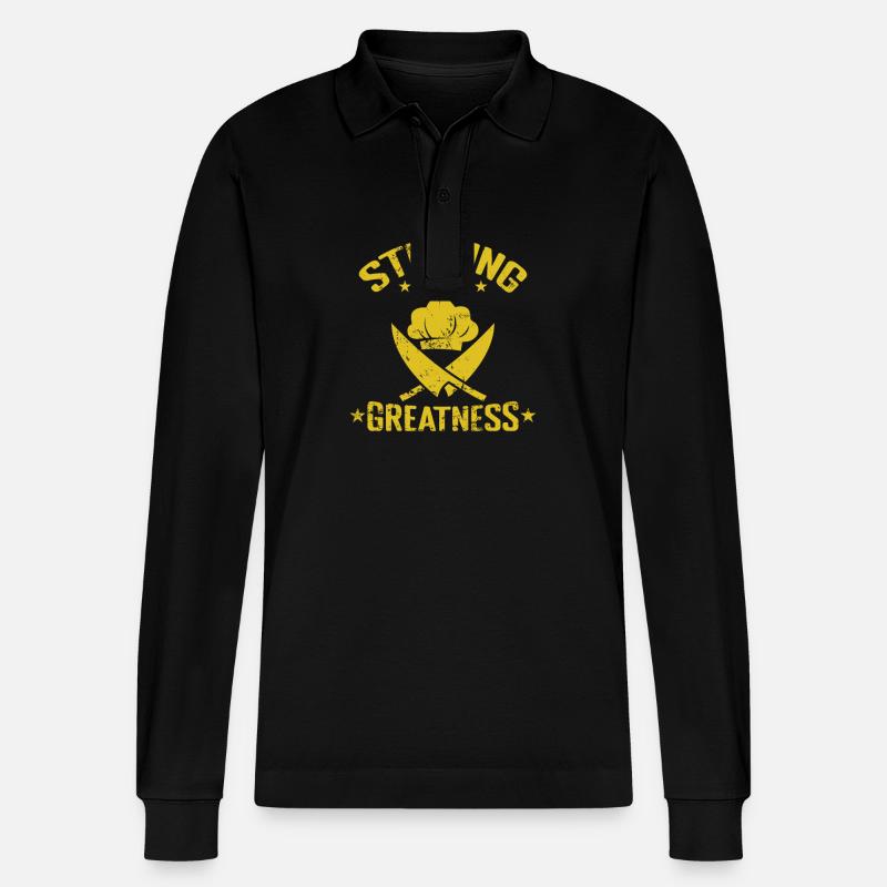 Steering Us to Greatness - Stanley/Stella Unisex Bio-Langarm-Poloshirt Prepster - Schwarz