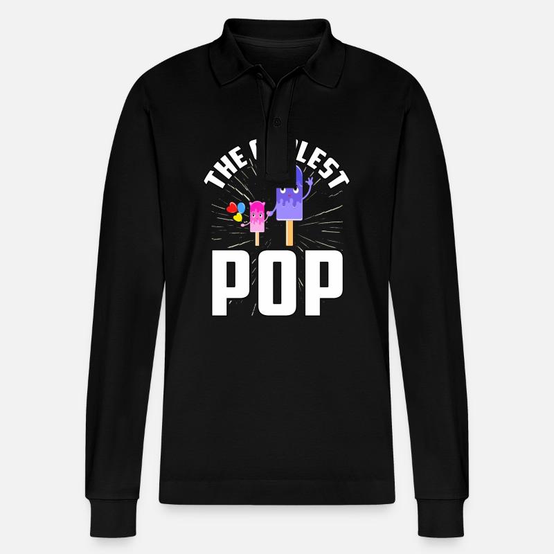 Der coolste Pop - Stanley/Stella Unisex Bio-Langarm-Poloshirt Prepster - Schwarz