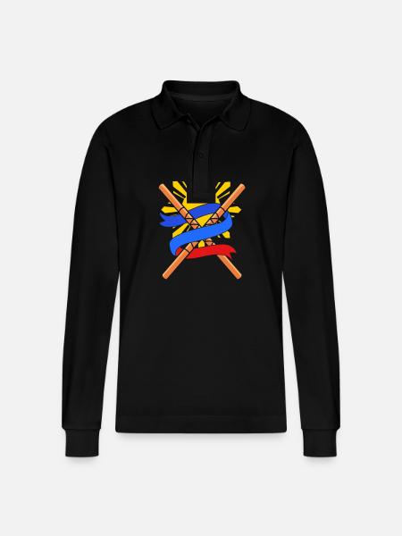 Philippinisch Philippinen - Stanley/Stella Unisex Bio-Langarm-Poloshirt Prepster - Schwarz
