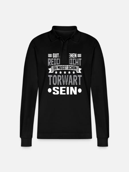 Goalkeeper - Stanley/Stella Organic Unisex Long-Sleeved Polo Shirt Prepster - black