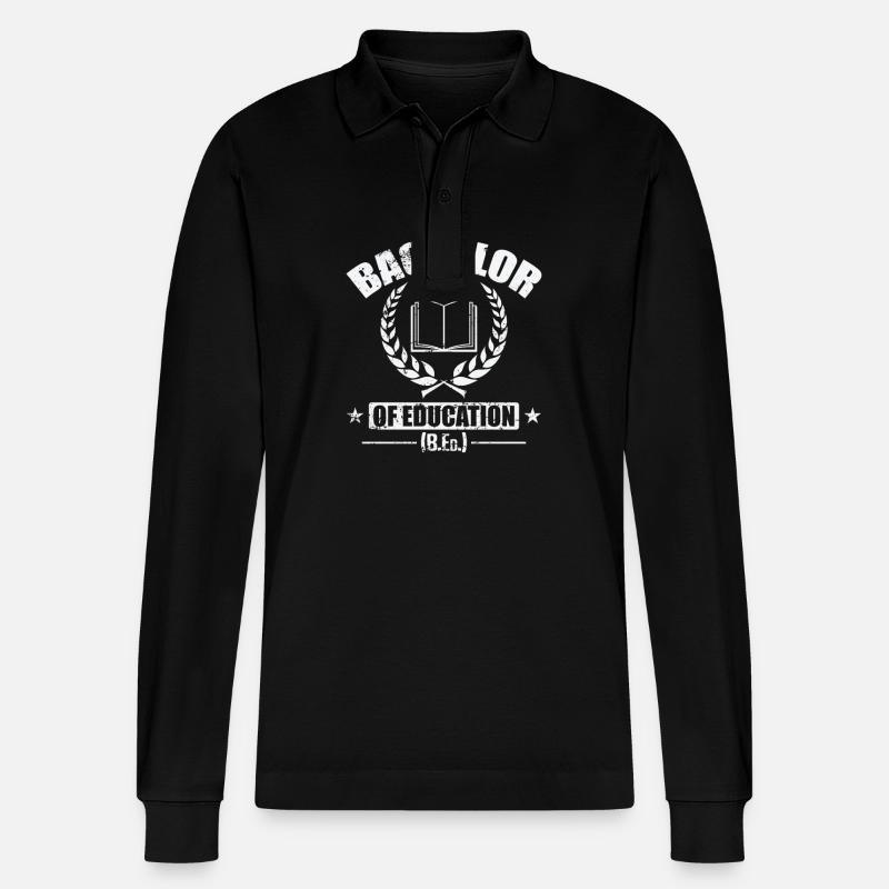 Bachelor of Education (B.Ed.) - Stanley/Stella Unisex Bio-Langarm-Poloshirt Prepster - Schwarz