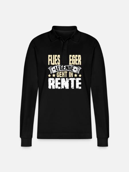 Tiler legend retires - Stanley/Stella Organic Unisex Long-Sleeved Polo Shirt Prepster - black