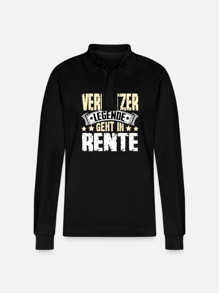 Plasterer legend retires - Stanley/Stella Organic Unisex Long-Sleeved Polo Shirt Prepster - black